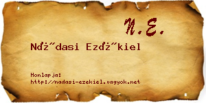Nádasi Ezékiel névjegykártya